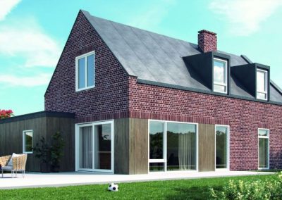 Huis met kunststof kozijnen