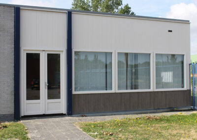 Gebouw met duurzame gevelbekleding. Uitgevoerd door VTL-Montage.